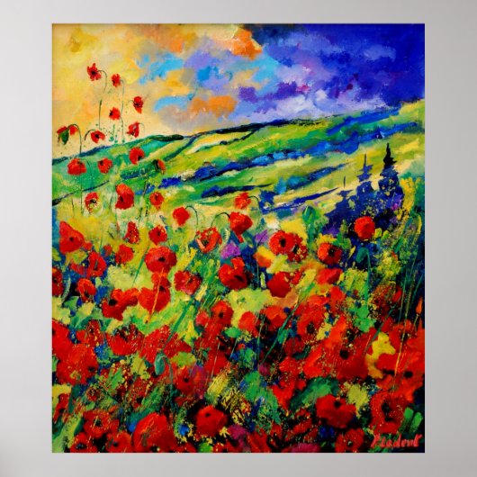 Rode poppies 78 poster (Voorkant)