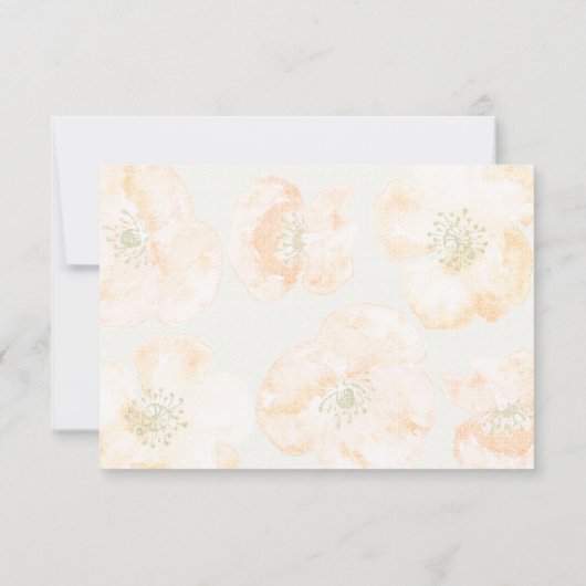  Rode Poppies bloemenbruiloft RSVP-kaart RSVP Kaartje (Achterkant)