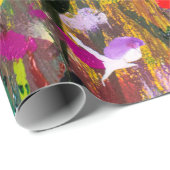 Rode poppies bloemveld - Oorspronkelijke handgemaa Cadeaupapier (Rol Hoek)