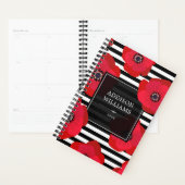 Rode Poppies Chic Zwart Witte Strepen Planner (Display)