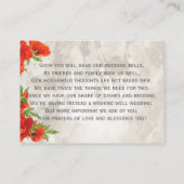 RODE POPPIES DIE GOED GIFT KAART INSERT (Achterkant)