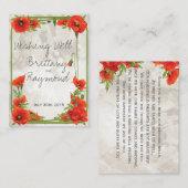 RODE POPPIES DIE GOED GIFT KAART INSERT (Voorkant / Achterkant)