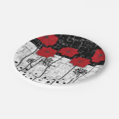 Rode poppies keramische tegel papieren bordje (Gekanteld)