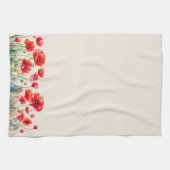 Rode Poppies keukenhanddoek (Horizontaal)