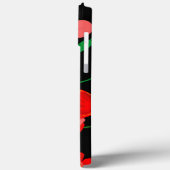 Rode poppies op zwarte achtergrondafbeelding Case-Mate iPhone case (Achterkant / Links)
