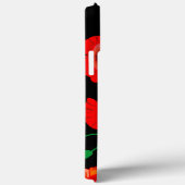 Rode poppies op zwarte achtergrondafbeelding Case-Mate iPhone case (Achterkant / Rechts)