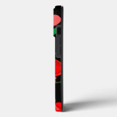 Rode poppies op zwarte achtergrondafbeelding Case-Mate iPhone case (Achterkant / Links)
