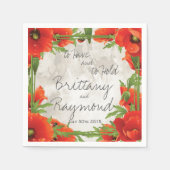  RODE POPPIES PAPIER NAPKINS SERVET (Voorkant)