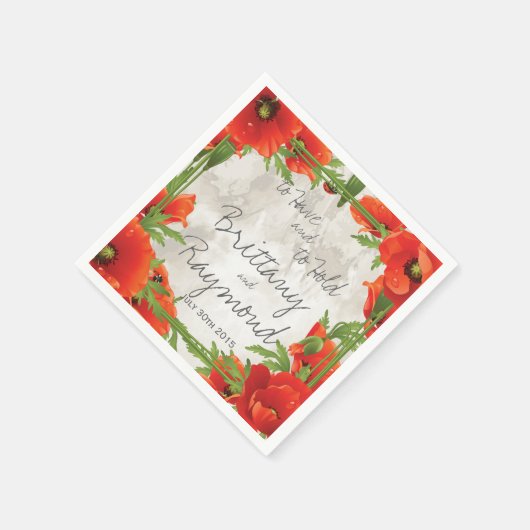  RODE POPPIES PAPIER NAPKINS SERVET (Hoek)