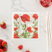  RODE POPPIES PAPIER NAPKINS SERVETTEN (Insitu)