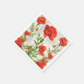  RODE POPPIES PAPIER NAPKINS SERVETTEN (Hoek)