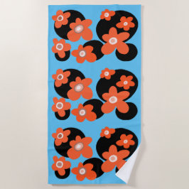 Rode poppies strandhanddoek strandlaken