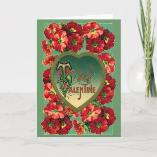 Rode Poppies Valentijn Kaart (Voorkant)