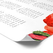 Rode poppies waterverf bruiloft poster (Hoek)