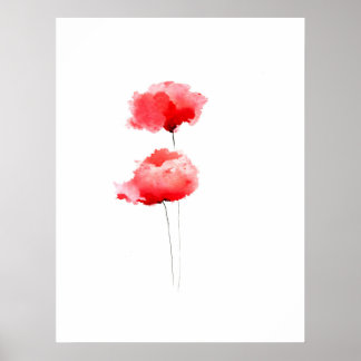 Rode poppies witte posters bloemen