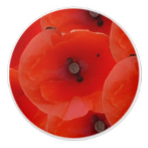 Rode Poppoes Design Keramische Trekgrepen