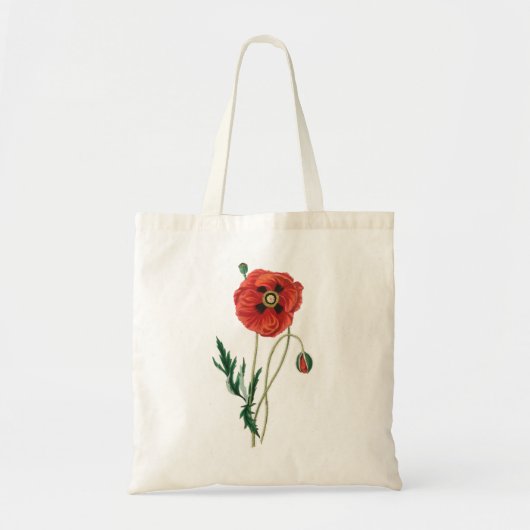 Rode Poppy August Geboortebloem Tote Bag (Voorkant)