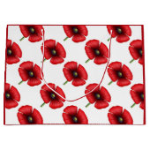 Rode Poppy Bloem Patroon Grote Gift Bag Groot Cadeauzakje (Voorkant)