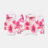  Rode Poppy Bloemen Trouwtaart Favoriete Doos Bedankdoosjes (Uitgevouwen)