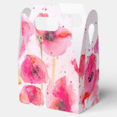  Rode Poppy Bloemen Trouwtaart Favoriete Doos Bedankdoosjes (Geopend)