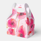  Rode Poppy Bloemen Trouwtaart Favoriete Doos Bedankdoosjes (Voorkant Zijde)