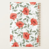 Rode Poppy Bloemen Wekelijks & Maandelijks Planner (Achterkant)