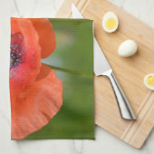 Rode Poppy Dish Handdoek (Quarter Fold)