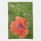 Rode Poppy Dish Handdoek (Verticaal)