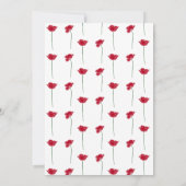 Rode Poppy Flower Gepersonaliseerde Partij Kaart (Achterkant)
