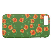 Rode Poppy Flowers Waterverf iPhone / iPad hoesje (Achterkant (Horizontaal))