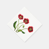 Rode Poppy Garden Bloemen Papieren servetten (Hoek)