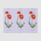 RODE POPPY LAVENDER WEEFSELPAPIER TISSUEPAPIER (Voorkant)