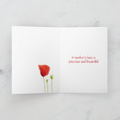 Rode Poppy Moederdag Kaart (Binnen)