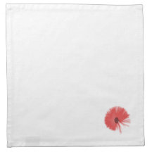 Rode Poppy Set van 4 doek servetten