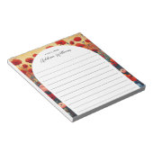 Rode Poppy veld schilderij gevoerd gepersonaliseer Notitieblok (Schuin)