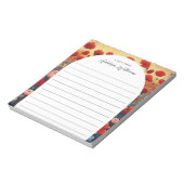 Rode Poppy veld schilderij gevoerd gepersonaliseer Notitieblok (Linkerzijde)