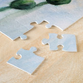 Rode Poppy Waterverf Art Puzzel (Zijkant)