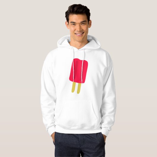 Rode Popsicle Mannen Hoodie (Voorkant volledig)