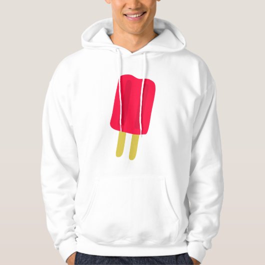 Rode Popsicle Mannen Hoodie (Voorkant)