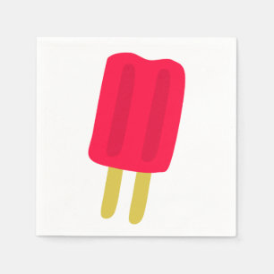 Rode Popsicle papieren servetten