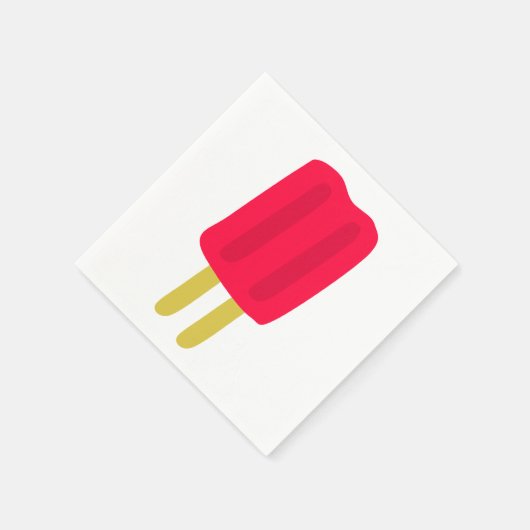 Rode Popsicle papieren servetten (Hoek)