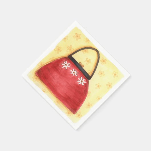 Rode portemonnee - Papieren servetten (Hoek)