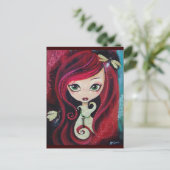 "Rode portret" Briefkaart (Staand voorkant)