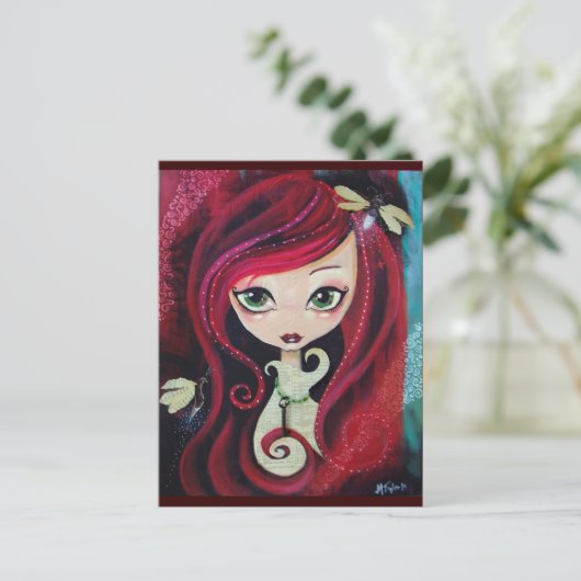 "Rode portret" Briefkaart (Staand voorkant)