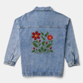 Rode Posies Folk Art Denim Jacket (Achterkant)