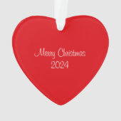 Rode positieve bijbelse bevestiging hart ornament (achterkant)