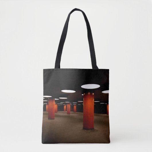 RODE POST ONDER MAXIMUMLICHT BIJ NACHT TOTE BAG (Voorkant)