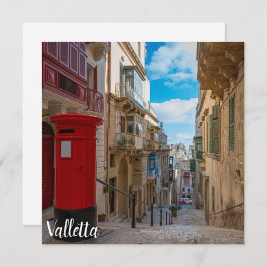 Rode  postbus op Malta (Voorkant / Achterkant)