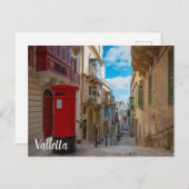 Rode  postbus op Malta Briefkaart (Voorkant / Achterkant)
