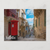 Rode  postbus op Malta Briefkaart (Voorkant)